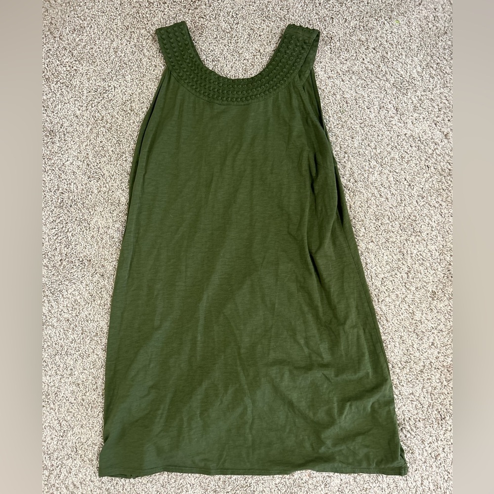 TOMMY BAHAMA Pearl Embroidered Shift Dress Palm Verde Green Size XL Summer Pool